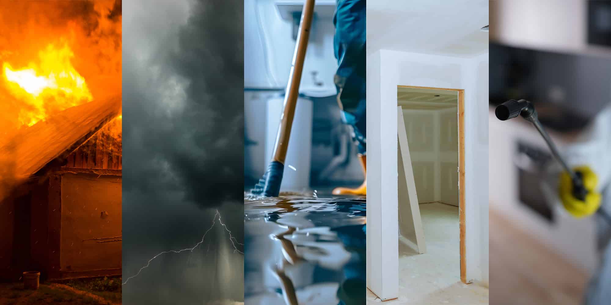 Florida property damage claim types - fire damage, hurricane storm damage, water flooding damage, mold remediation, and home reconstruction handled by Republic Loss Adjusters public adjusters