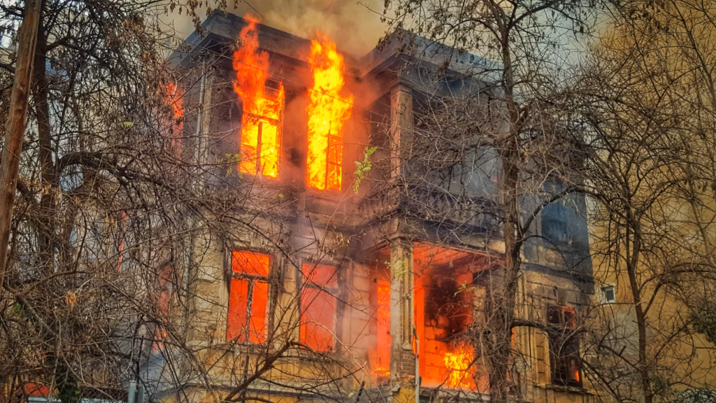 Fire and smoke damage in a Florida home representing the first steps of an insurance claim