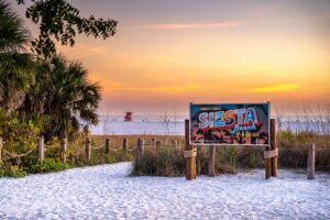 Siesta Key Florida barrier island beach — Republic Loss Adjusters serves Siesta Key homeowners with licensed public adjuster services in Sarasota County