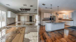 Water damage in a Florida home where the insurance claim was denied or underpaid by the carrier