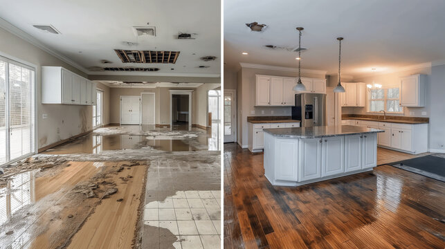 Water damage in a Florida home where the insurance claim was denied or underpaid by the carrier